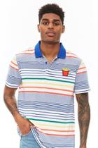 Forever21 French Fry Patch Striped Polo