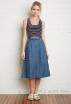 Forever21 Denim Midi Skirt