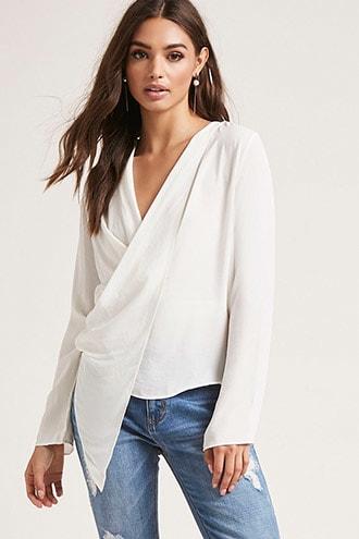 Forever21 Asymmetrical Surplice Top