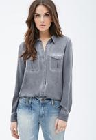 Forever21 Contemporary Faded Button-down Shirt