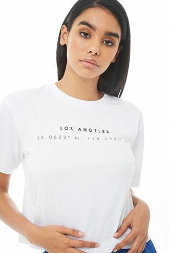Forever21 Los Angeles Coordinates Graphic Tee
