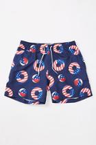 Forever21 Trunks Surf & Swim Usa Pool Float Print Swim Trunks