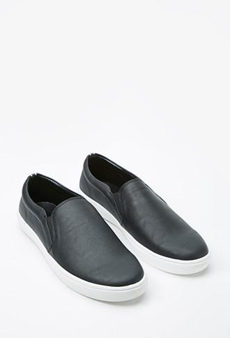 21 Men Faux Leather Slip-ons