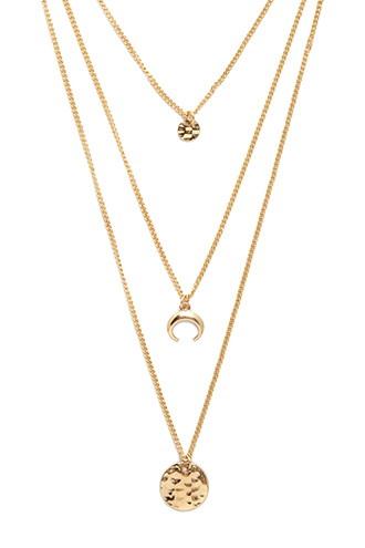 Forever21 Dimpled Layered Necklace