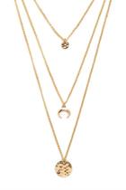 Forever21 Dimpled Layered Necklace