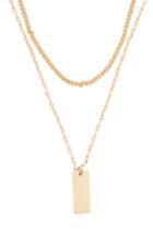 Forever21 Bar Pendant Chain Necklace Set