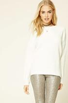 Forever21 Women's  Ribbed Dropped-sleeve Sweater