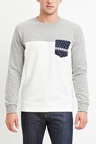 Forever21 Bandana-pocket Colorblocked Sweatshirt