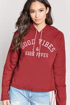 Forever21 Good Vibes Pullover Hoodie