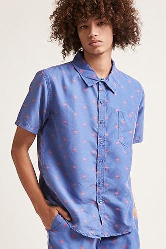 Forever21 Ingear Flamingo Print Shirt