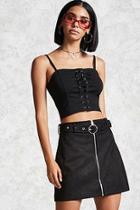 Forever21 Belted Faux Suede Skirt