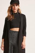 Forever21 Ruched Open-front Longline Jacket