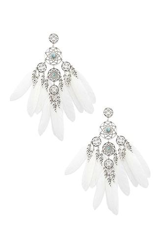 Forever21 Ornate Feather Duster Earrings