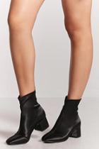 Forever21 Satin Block-heel Ankle Boots