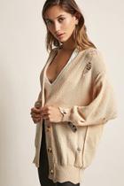 Forever21 Distressed Button-front Cardigan
