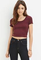 Forever21 Women's  Classic Crop Top (burgundy)