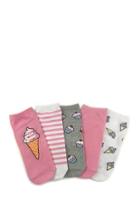 Forever21 Ice Cream Graphic Ankle Socks - 5 Pack