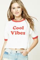 Forever21 Cool Vibes Graphic Ringer Tee