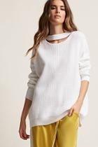 Forever21 Lace-up Cutout Sweater