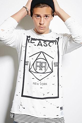 21 Men Men's  Reason Distressed Graphic Tee