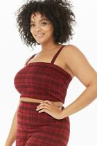 Forever21 Plus Size Grid Print Cropped Cami