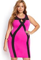 Forever21 Plus Size Colorblocked Scuba Knit Dress
