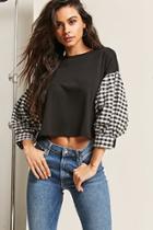 Forever21 Contrast Gingham Top