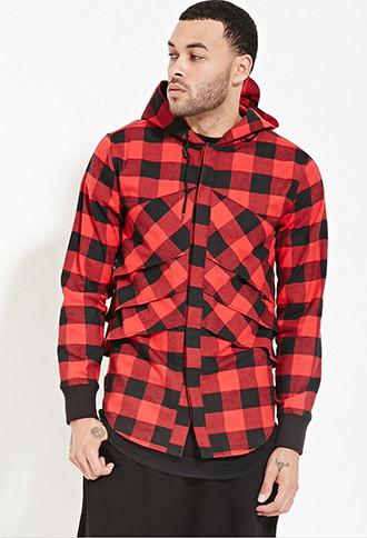 21 Men Unknown Buffalo Plaid Hoodie