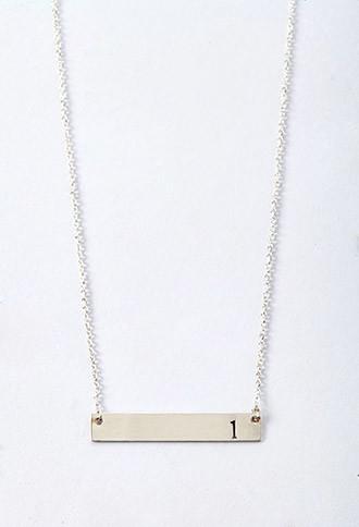 Forever21 Adorn512 Initial L Bar Necklace (silver)