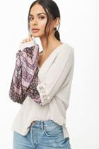 Forever21 Open-knit Peasant Top