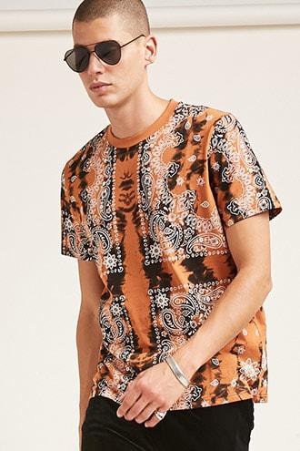 Forever21 Paisley Tie-dye Print Tee
