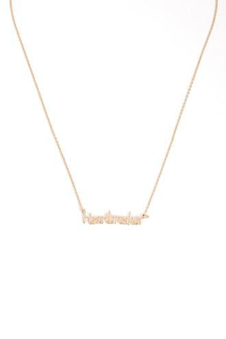 Forever21 Heartbreaker Pendant Chain Necklace