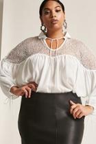 Forever21 Plus Size Lace-trim Peasant Top