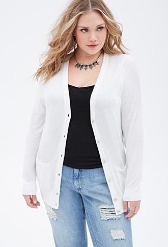 Forever21 Longline V-neck Cardigan