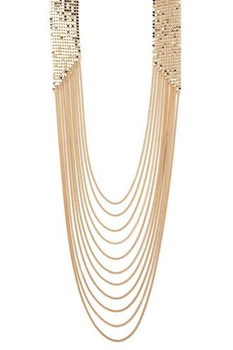 Forever21 Flat Dot Chain Layered Necklace
