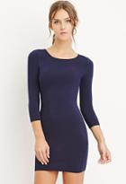 Forever21 Women's  Classic Midi Dress (navy)