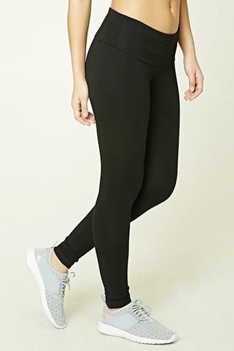 Forever21 Active Folded-waist Leggings