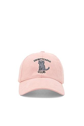 Forever21 Faux Suede Cat Graphic Hat