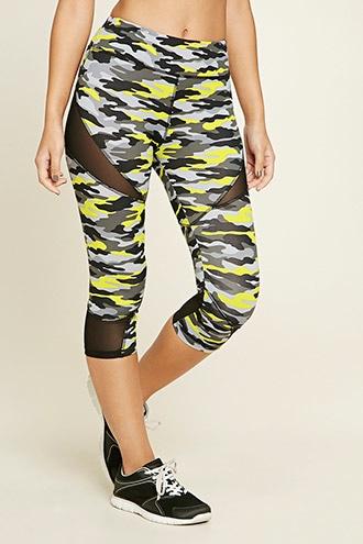 Forever21 Women's Camo Active Capri Leggings