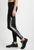 Forever21 Contrast Marble Print Performance Leggings