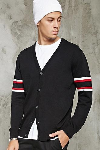 Forever21 Stripe-sleeve Cardigan