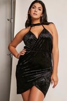 Forever21 Plus Size Black Ivy Crushed Velvet Dress