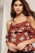 Forever21 Floral  Open-shoulder Top