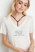 Forever21 Longline Future Graphic Top
