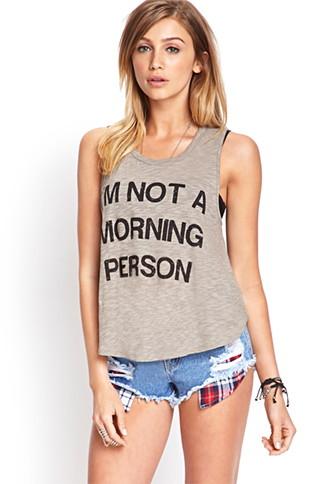 Forever21 Women's Morning Person Tank