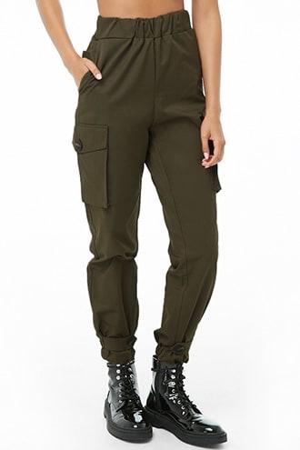 Forever21 Button-strap Utility Pants
