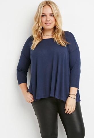 Forever21 Plus Ribbed Slub Knit Top