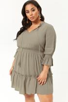 Forever21 Plus Size Smocked Peasant Dress