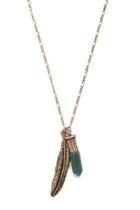 Forever21 Longline Feather Necklace