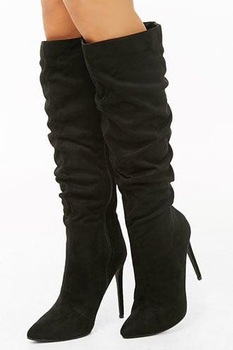Forever21 Slouchy Faux Suede Knee-high Boots